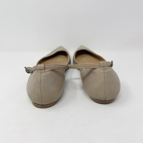 Belle by Sigerson Morrison Size 7.5 Cream Sable Flats Ankle Strap Pointed Toe - Picture 11 of 15